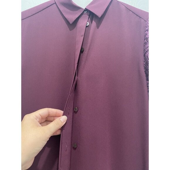 3/$15 SALE - Ann Taylor Loft Button Down Embroidered Long Sleeve Blouse Sz XS - Picture 3 of 9